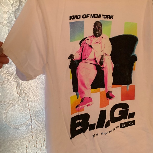 The Notorious B.I.G.- Mens size Medium, white shirt sleeved tee. New. Never worn - Picture 3 of 5
